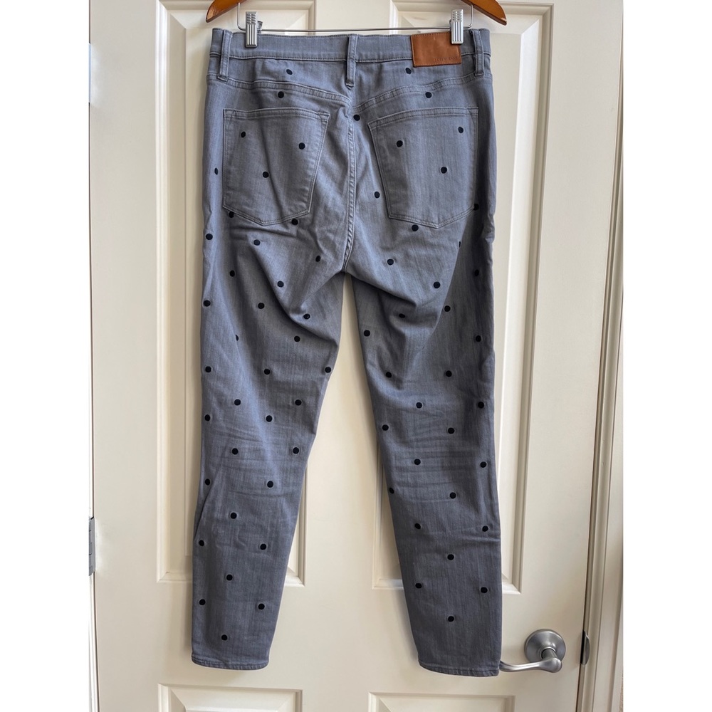 J. Crew High Rise Toothpick Polka Dot Jeans - Picture 5 of 8
